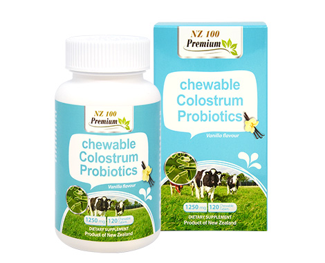 Chewable Colostrum probiotic tablets (Vanilla Flavour)